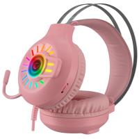RAMPAGE RM-K44 ZENGIBAR USB 7.1 SURROUND PEMBE IŞIK EFEKTİ GAMING KULAKLIK